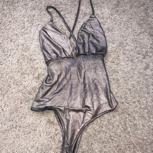 Metallic body suit